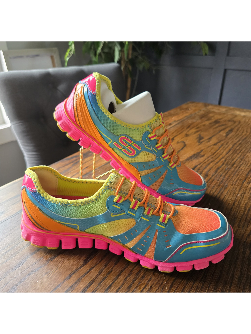 Skechers Flex "Space Dyed" Multi-Color Athletic Sneakers Women Size 7.5 US